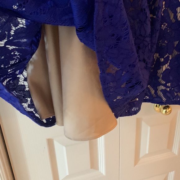 Eliza J Royal Blue Lace Fit & Flare Sleeveless Party Cocktail Line - Picture 10 of 17